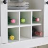 100x40x180cm Simple, With Drawers, With Wine Shelf, Particleboard, Triamine Veneer, Acrylic Door, Sideboard, White