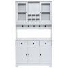 100x40x180cm Simple, With Drawers, With Wine Shelf, Particleboard, Triamine Veneer, Acrylic Door, Sideboard, White