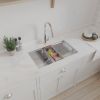 32x19 Inch Kitchen Sink Stainless Steel Single Blow Workstation Underment Kitchen Sink 18 Gauge