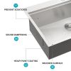30 Drop In Kitchen Sink - 30 inch Kitchen Sink Topmount Ledge Workstation 18 Gauge Stainless Steel Single Bowl Kitchen Sink