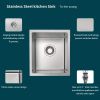 22.5 inch Undermount 16 Gauge Single Bowl Stainless Steel Kitchen Sink, Bar Sink