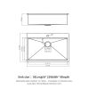 30 Drop In Kitchen Sink - 30 inch Kitchen Sink Topmount Ledge Workstation 18 Gauge Stainless Steel Single Bowl Kitchen Sink