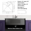 25x22inch Gunmetal Black Topmount 304 Stainless Steel 18 Gauge Kitchen Sink