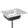 Kitchen Sink with Drainer Set Silver 19.7"x23.6"x6.1" Stainless Steel