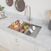 32x19 Inch Kitchen Sink Stainless Steel Single Blow Workstation Underment Kitchen Sink 18 Gauge