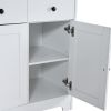 100x40x180cm Simple, With Drawers, With Wine Shelf, Particleboard, Triamine Veneer, Acrylic Door, Sideboard, White