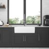 White Farmhouse Sink - 36 inch White Ceramic Single Bowl Farm Kitchen Sink