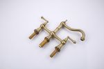 8 inch Centerset Bridge Kitchen Faucet with Brass Side Sprayer 2 Handles 4 Holes Antique Classic Heritage Deck-Mount Kitchen Sink Faucet