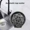 1pc Glass Rinser For Kitchen Sink; Bottle Cup Washer For Sink Attachment; Kitchen Bar Sink Cleaner; Bottle Washer; Kitchen Sink Automatic Flushing Dev