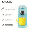 CHULUX Upgrade Single Serve Coffee Maker for K CUP, Mini Coffee Maker Single Cup 5-12oz Coffee Brewer, 3 in 1 Coffee Machine for K Cups Pod Capsule Gr