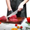 Qulajoy White Knife Set With Block - 9 Piece Razor Sharp Forged High Carbon Stainless Steel Kitchen Knives - Triple Rivet Cooking Knife Set With Kitch