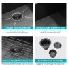 28 Single Bowl Undermount Sink- 23"x18" Gunmetal Black Kitchen Sink 18 Gauge with 9" Deep Basin