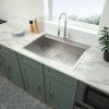 30 Drop In Kitchen Sink - 30 inch Kitchen Sink Topmount Ledge Workstation 18 Gauge Stainless Steel Single Bowl Kitchen Sink