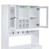100x40x180cm Simple, With Drawers, With Wine Shelf, Particleboard, Triamine Veneer, Acrylic Door, Sideboard, White
