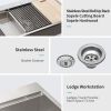 30 Drop In Kitchen Sink - 30 inch Kitchen Sink Topmount Ledge Workstation 18 Gauge Stainless Steel Single Bowl Kitchen Sink