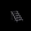 1pc Acrylic Perfume Organizer; Tiered Display Stand; Acrylic Riser Display Shelf; Transparent Multi-layer Model; Blind Box Storage For Cosmetics And J