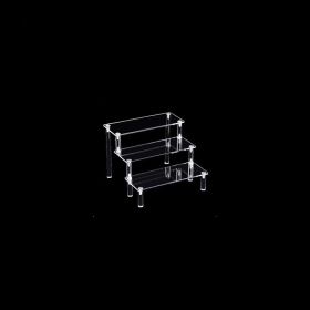 1pc Acrylic Perfume Organizer; Tiered Display Stand; Acrylic Riser Display Shelf; Transparent Multi-layer Model; Blind Box Storage For Cosmetics And J (size: 3-layer 11.8in)