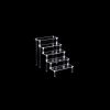 1pc Acrylic Perfume Organizer; Tiered Display Stand; Acrylic Riser Display Shelf; Transparent Multi-layer Model; Blind Box Storage For Cosmetics And J