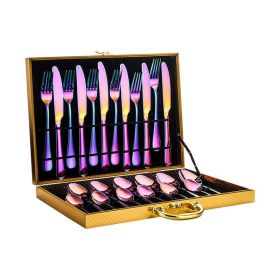 Kitchen Dining & Bar Flatware Set 24 Pieces (Type: Flatware Set, Color: Colorful)