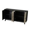 59.84" 4 Doors Vintage Sideboard ,Freestanding Sideboard Storage Cabinet Entryway Floor Cabinet for Living Room Office Bedroom