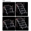 1pc Acrylic Perfume Organizer; Tiered Display Stand; Acrylic Riser Display Shelf; Transparent Multi-layer Model; Blind Box Storage For Cosmetics And J