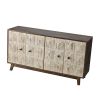 59.84" 4 Doors Vintage Sideboard ,Freestanding Sideboard Storage Cabinet Entryway Floor Cabinet for Living Room Office Bedroom